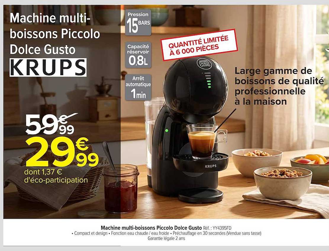 KRUPS Machine multi-boissons Piccolo Dolce Gusto