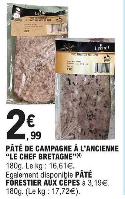 Le Chef Bretagne PÂTÉ DE CAMPAGNE À L’ANCIENNE