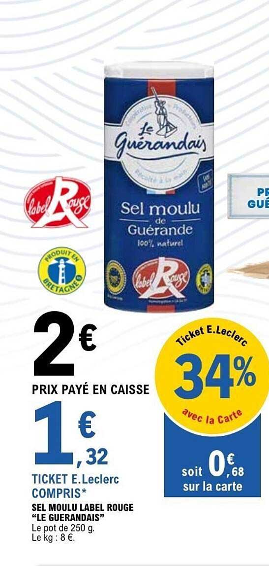 Le Guérandais Sel moulu de Guérande