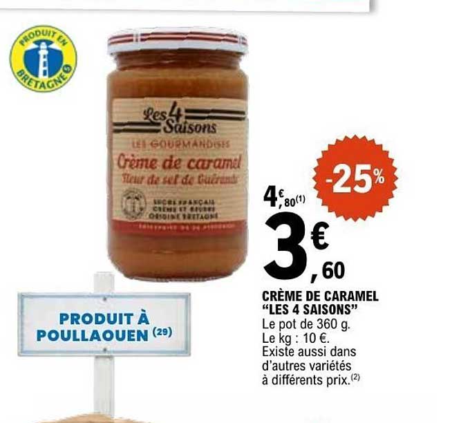 Les 4 Saisons Crème de caramel
