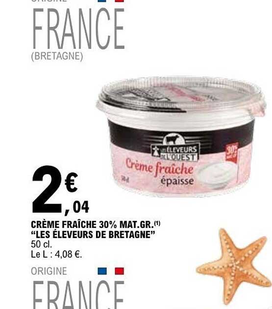 Les Éleveurs de Bretagne Crème fraîche épaisse