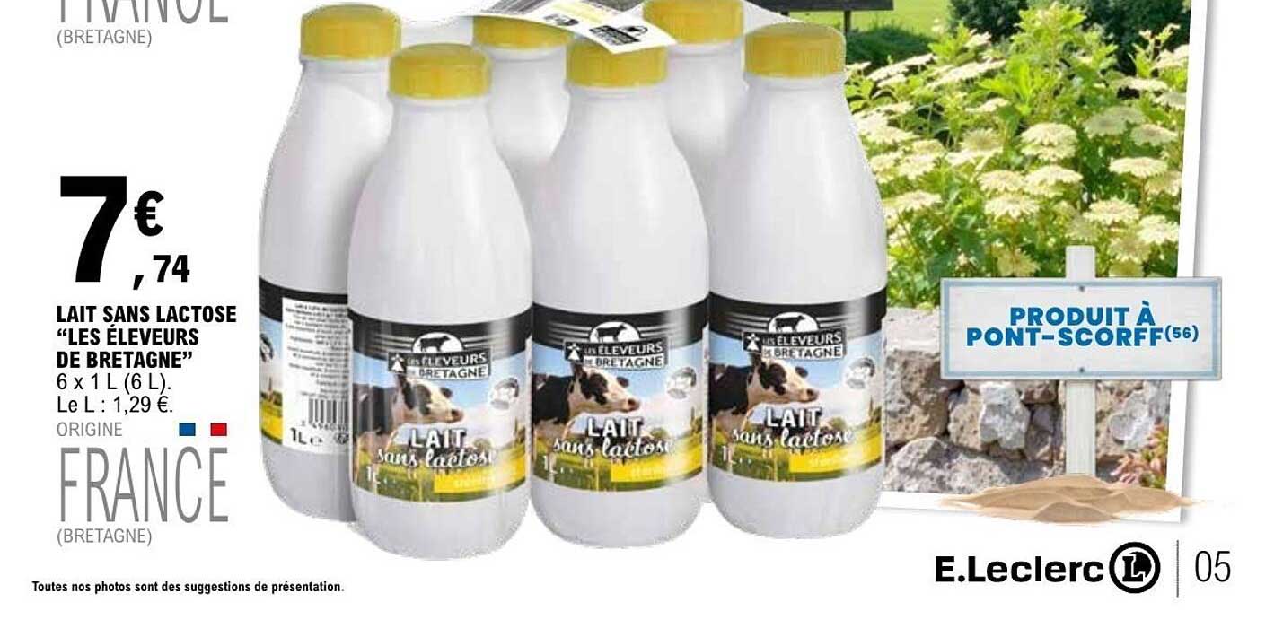LES ÉLEVEURS DE BRETAGNE Lait sans lactose