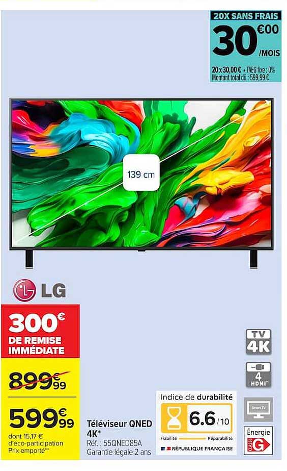LG Téléviseur QNED 4K*