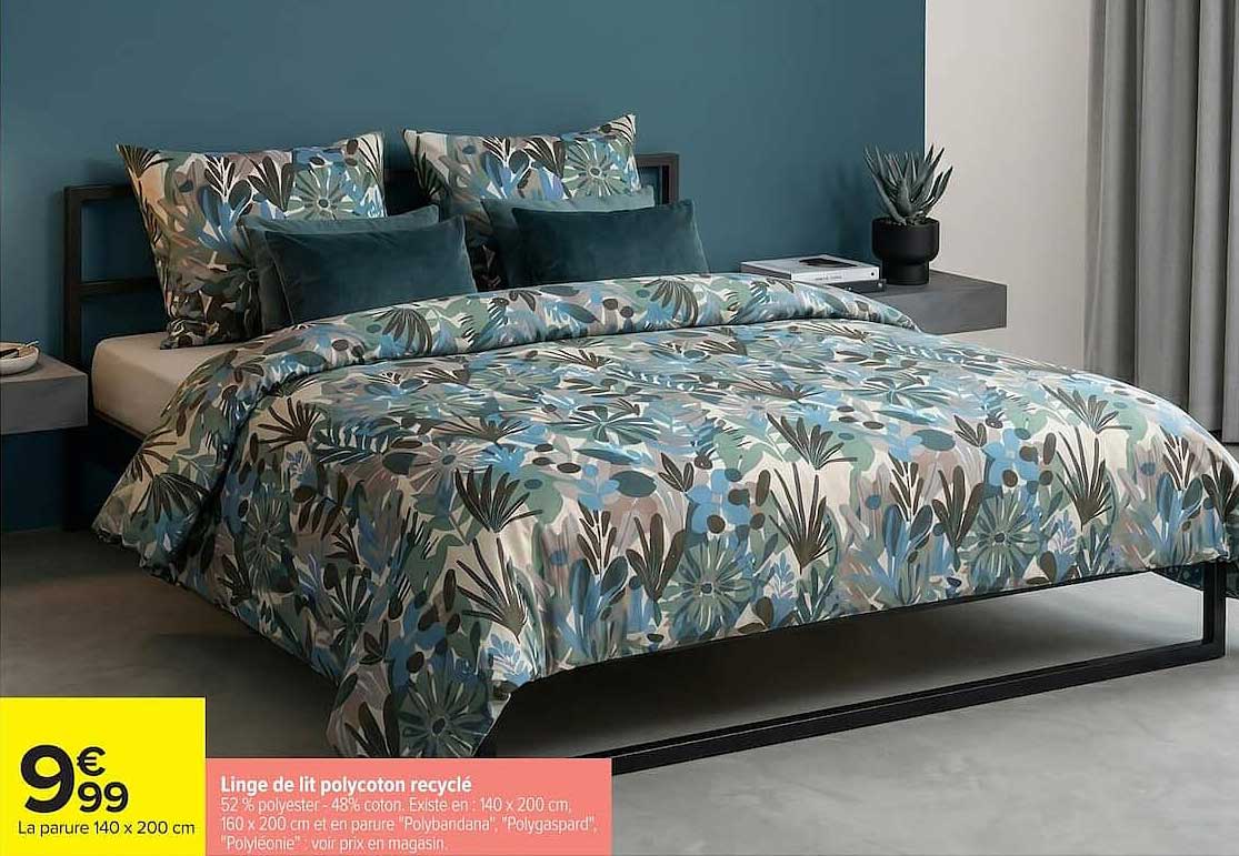 Linge de lit polycoton recyclé