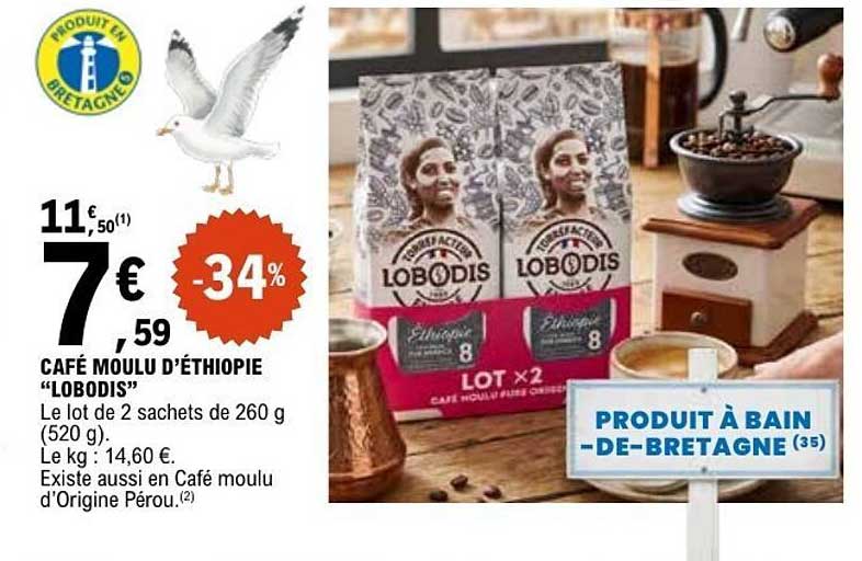 LOBODIS CAFÉ MOULU D’ÉTHIOPIE