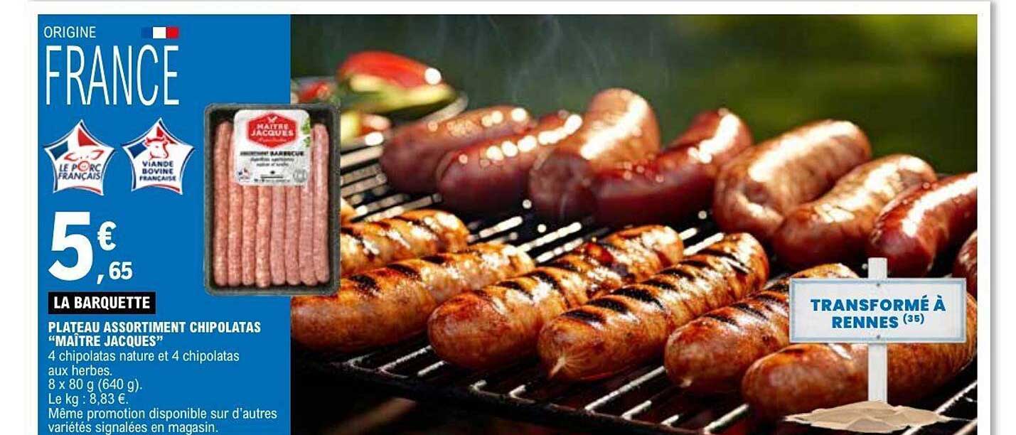 Maître Jacques Plateau assortiment chipolatas