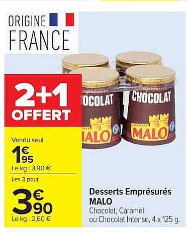 MALO Desserts Emprésurés