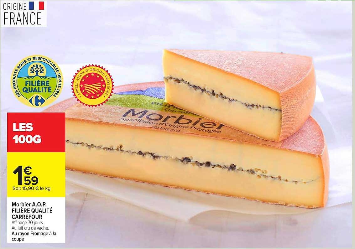 Morbier A.O.P. FILIÈRE QUALITÉ CARREFOUR