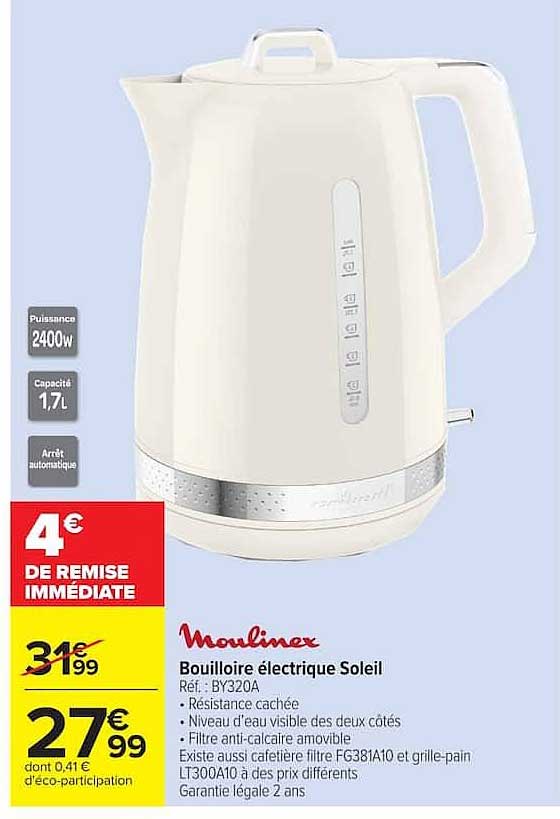 Moulinex Bouilloire électrique Soleil
