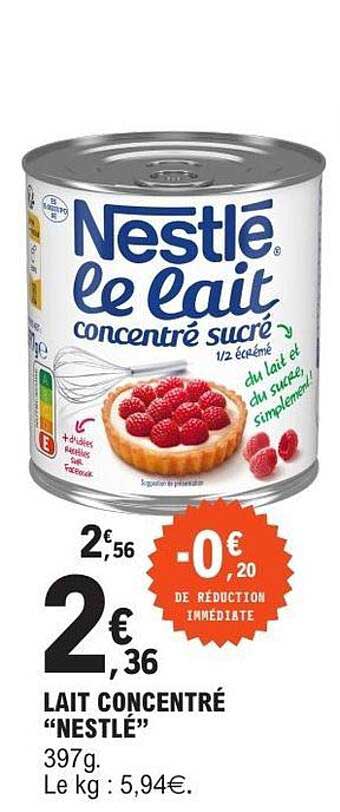 Nestlé le lait concentre sucré