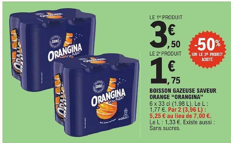 Orangina et sans sucre
