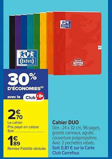 Oxford Cahier DUO