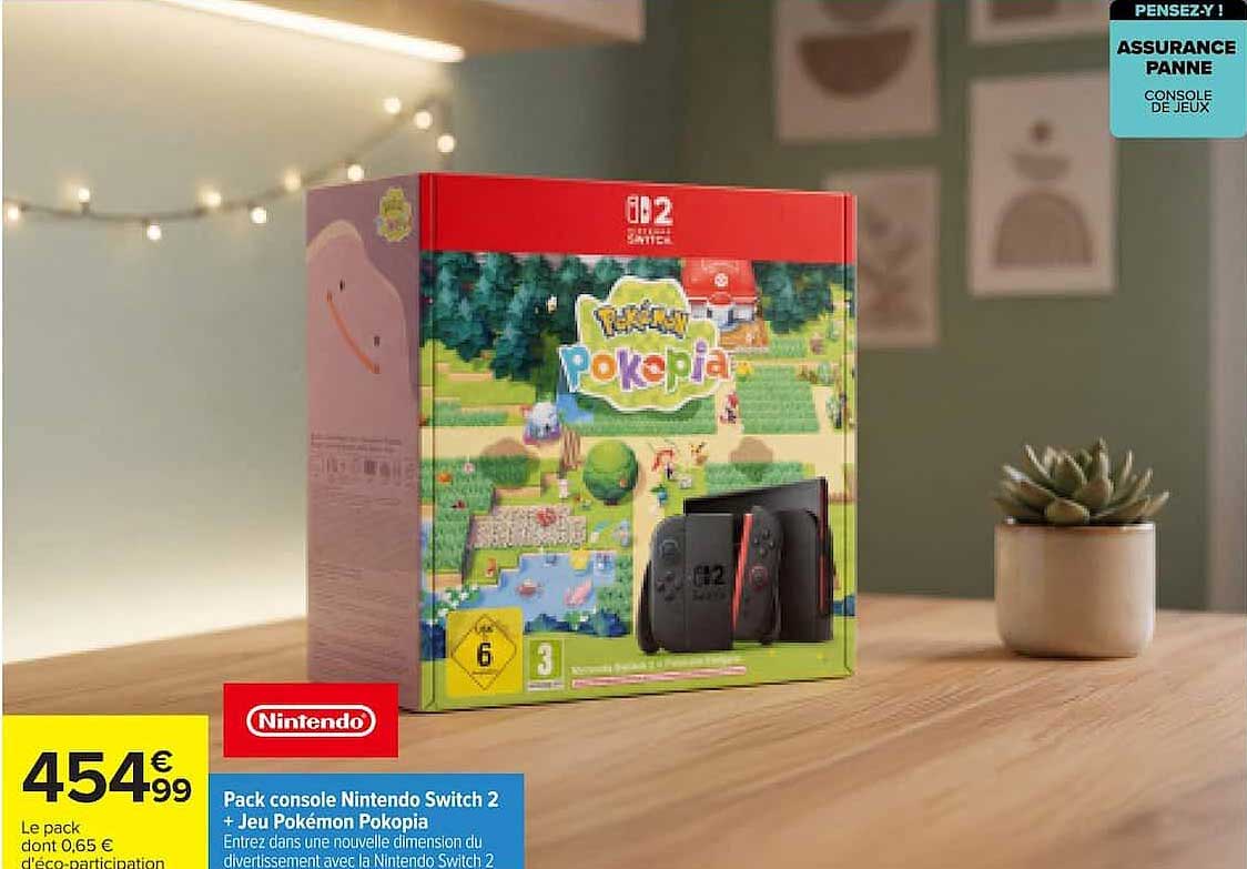 Pack console Nintendo Switch 2 + Jeu Pokémon Pokopia