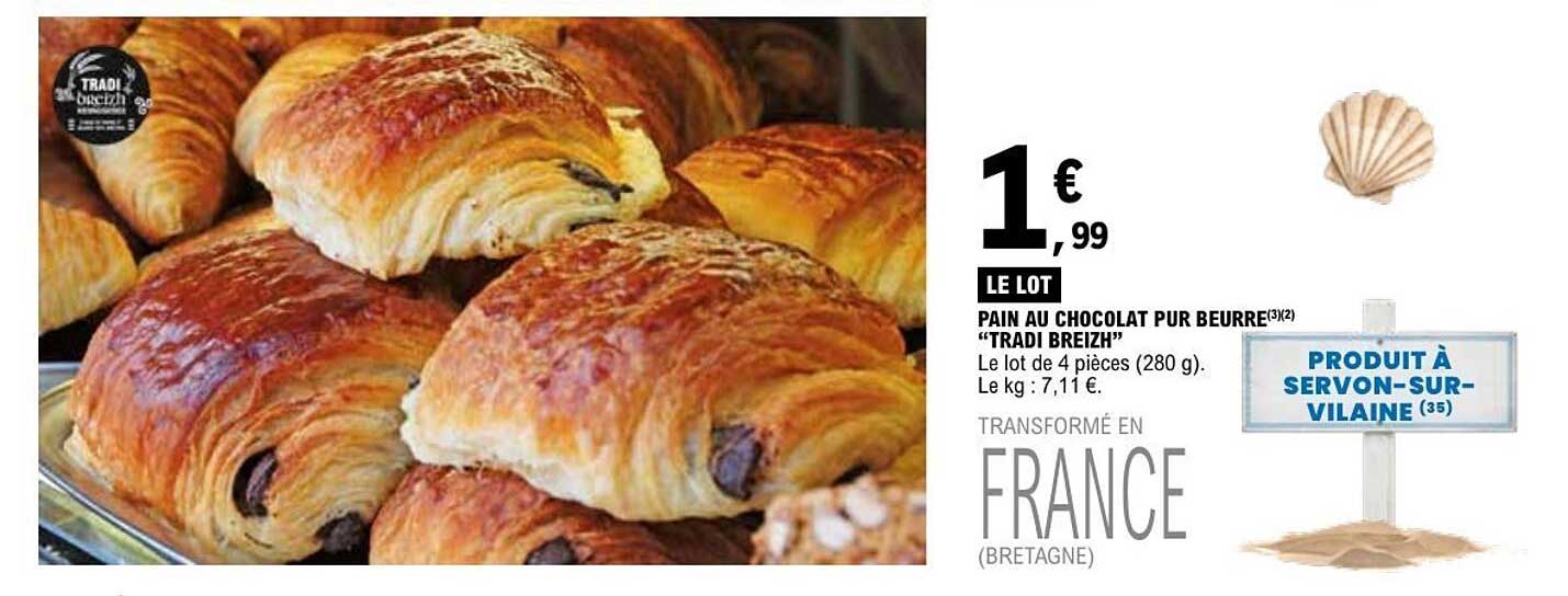 PAIN AU CHOCOLAT PUR BEURRE "TRADI BRIÉZH