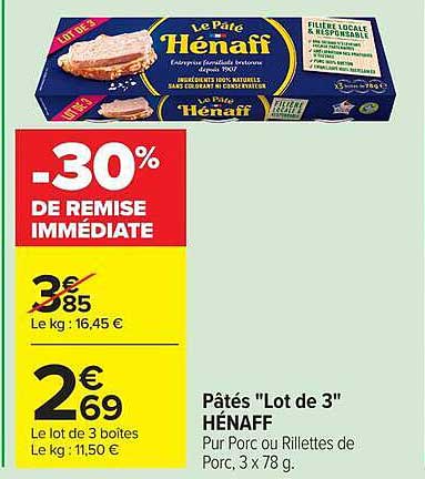 Pâtés "Lot de 3" HÉNAFF