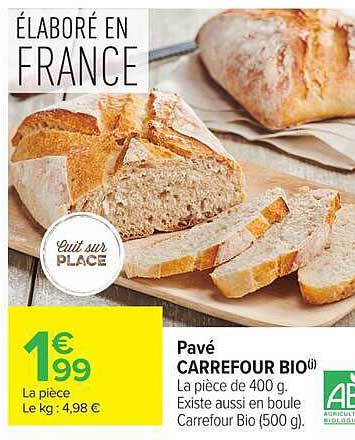 Pavé CARREFOUR BIO