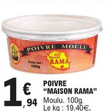 POIVRE MOULU MAISON RAMA