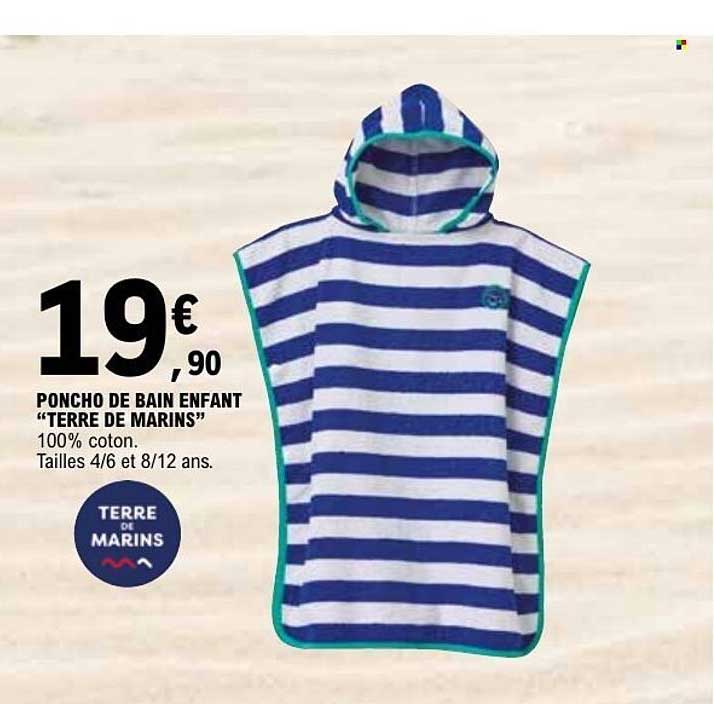 PONCHO DE BAIN ENFANT "TERRE DE MARINS