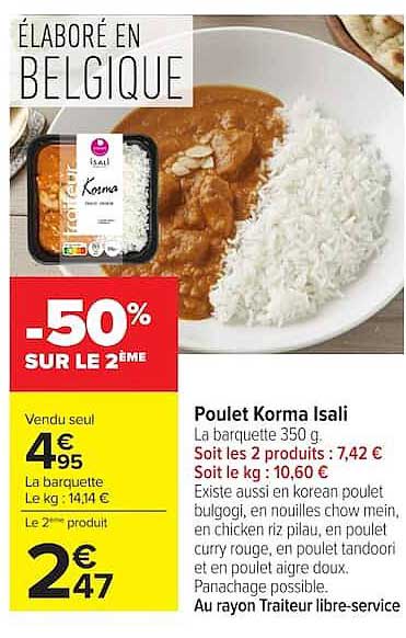Poulet Korma Isali