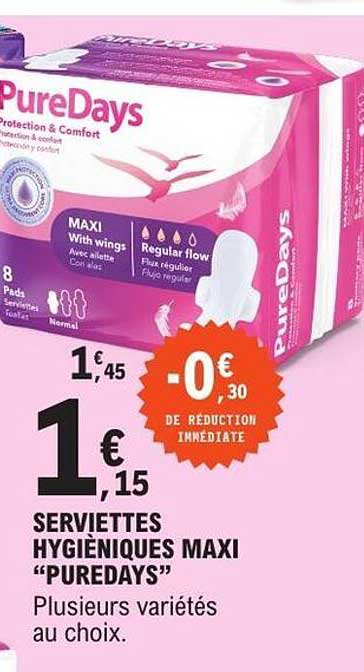 PureDays Serviettes hygiéniques maxi