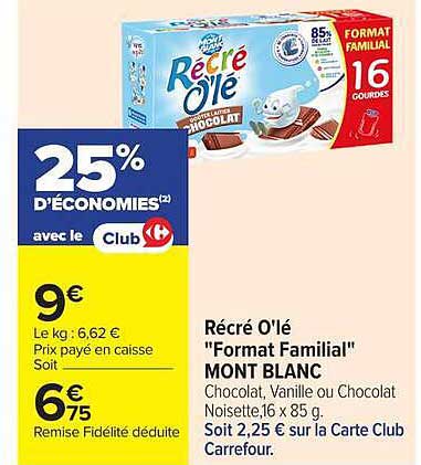 Récré O'lé Format Familial Mont Blanc