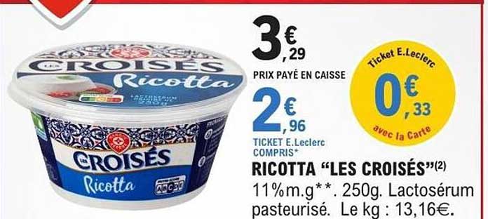 RICOTTA “LES CROISÉS”