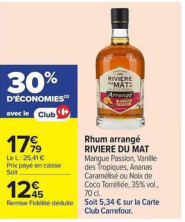 RIVIERE DU MAT Rhum arrangé