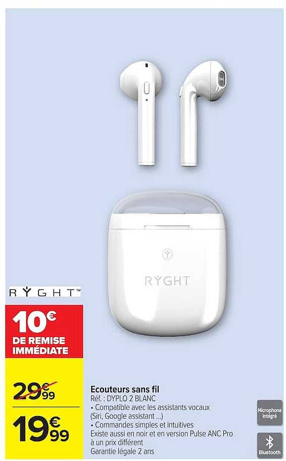 RYGHT Ecouteurs sans fil