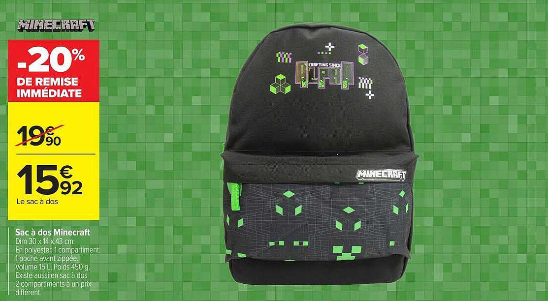 Sac à dos Minecraft