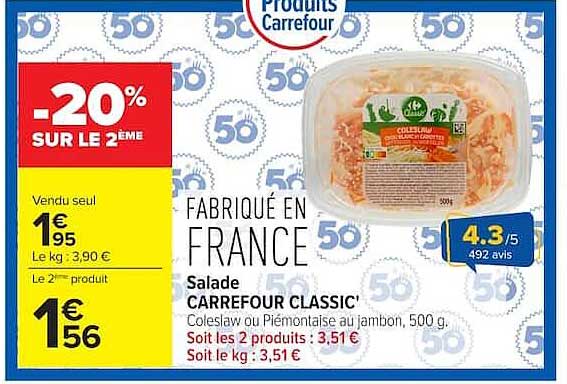 Salade CARREFOUR CLASSIC