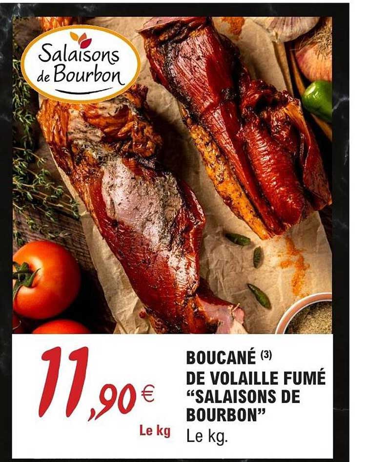 Salaisons de Bourbon Boucané de volaille fumé