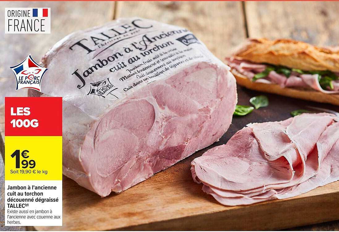 TALLEC Jambon à l'ancienne cuit au torchon