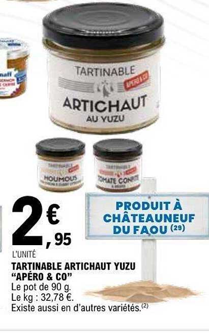 TARTINABLE ARTICHAUT YUZU