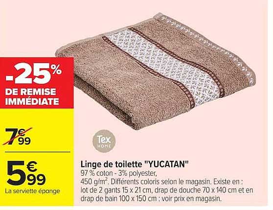 Tex Home Linge de toilette "YUCATAN