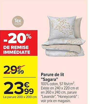 Tex HOME Parure de lit "Sagara