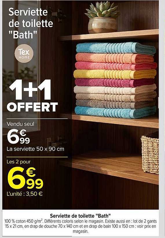 Tex Home Serviette de toilette "Bath