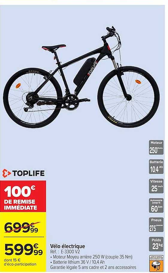 TOPLIFE Vélo électrique