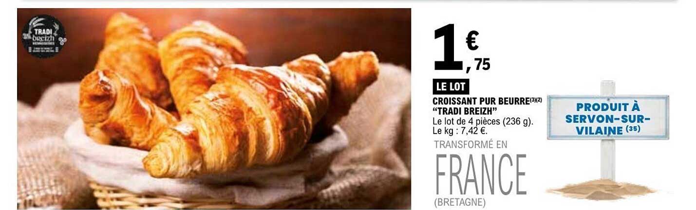 TRADI BREIZH CROISSANT PUR BEURRE