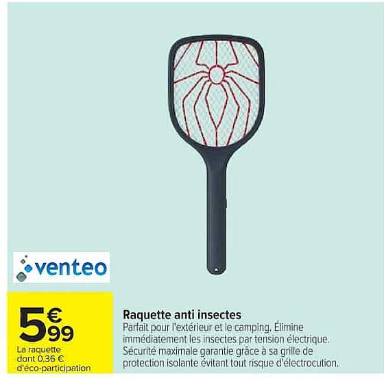 Venteo Raquette anti insectes