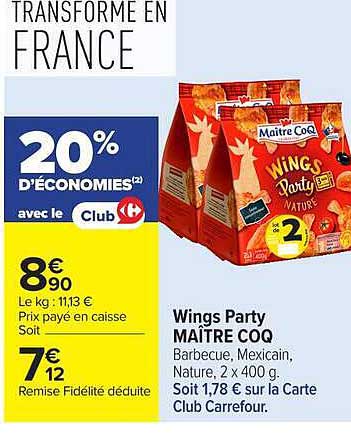 Wings Party MAITRE COQ
