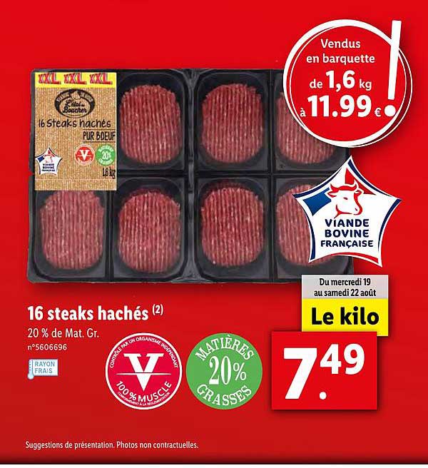 16 Steaks Hachés