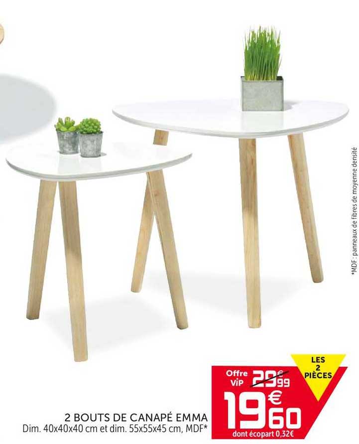 2 bouts de canapé emma
