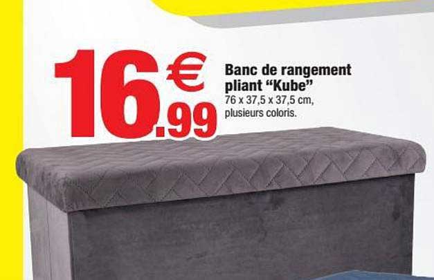 banc de rangement pliant kube