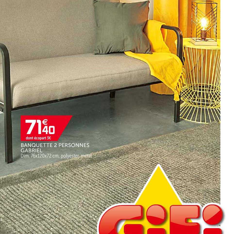 banquette 2 personnes gabriel