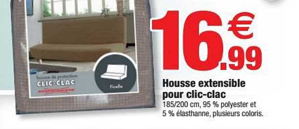 housse extensible pour clic clac