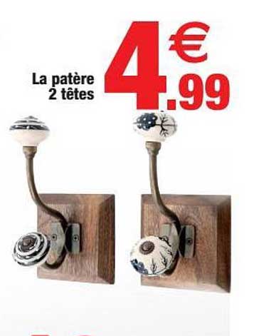 la patères 2 têtes