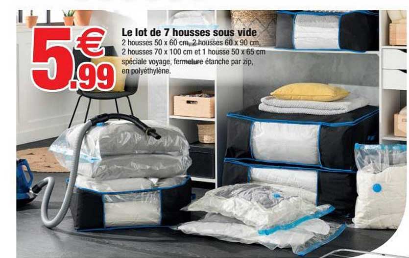 le lot de 7 housses sous vide