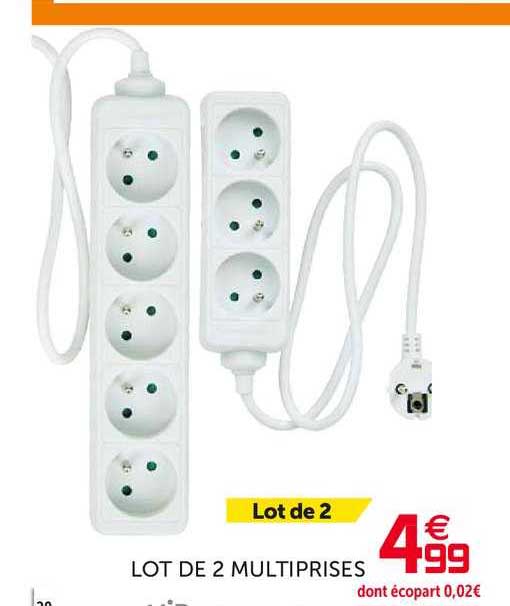 Lot De 2 Multiprises