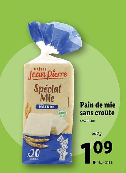 pain de mie sans croûte mâitre jean pierre