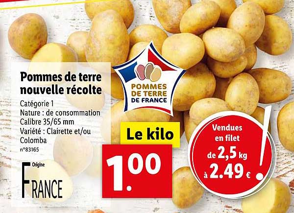 pommes de terre nouvelle recolte